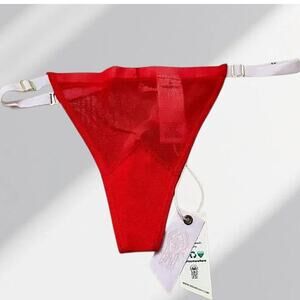 2 for $25 - Free People x We Are Hah 2 A T String Panty Blood Orange One Size